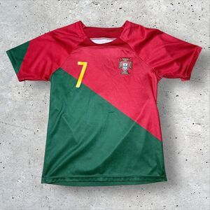 Nike Portugal Ronaldo 7 Away Jersey Youth 28 Red Green Soccer Kids FIFA